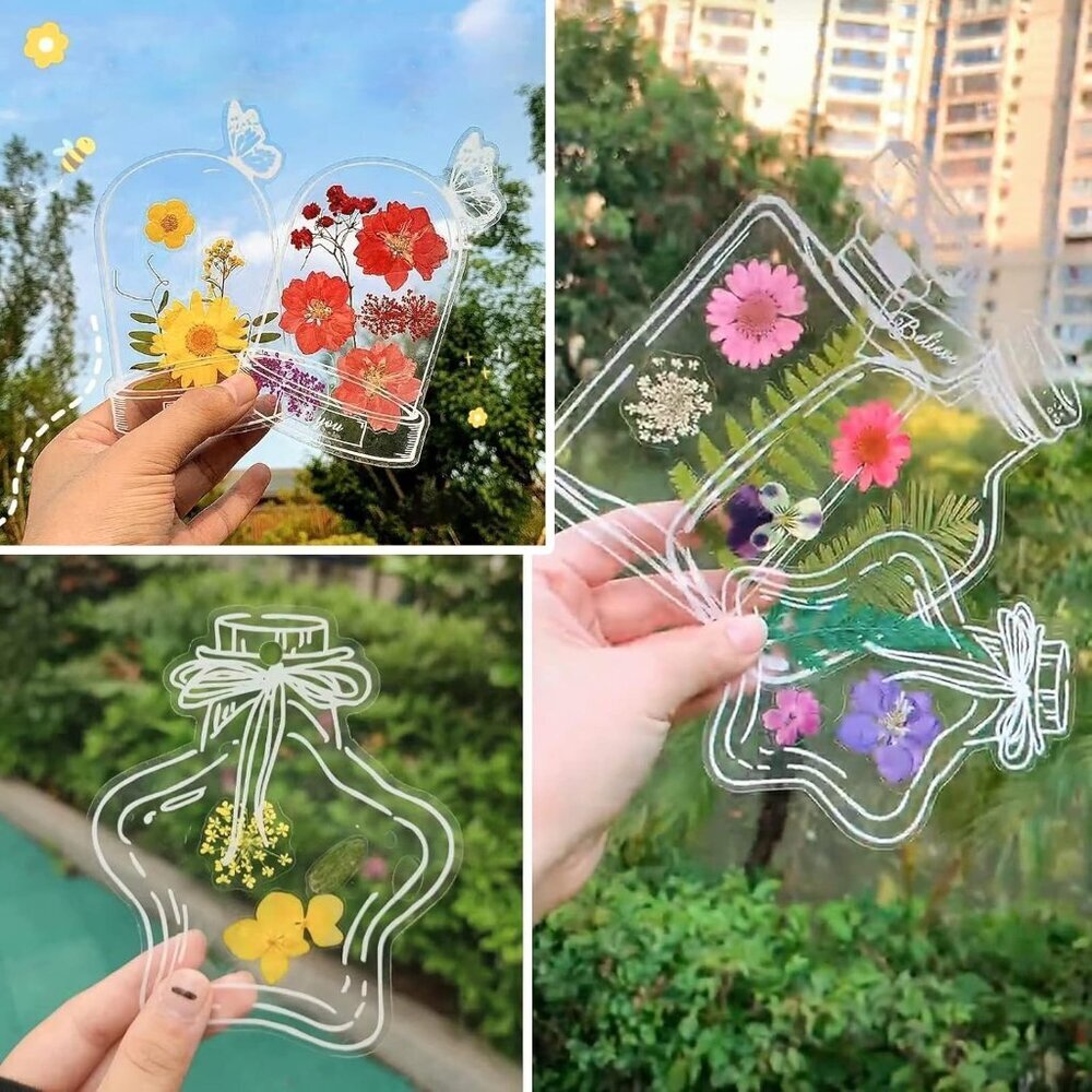 Transparent Dried Flower Bookmarks, Pcs Dried Flower Bookmark Kit, Handmade Drie - Picture 6 of 6